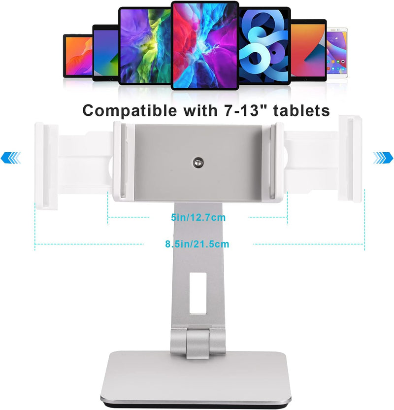 SHUOSUO Tablet Ständer Verstellbar & Faltbar, Schwerer Aluminium Tablet Halterung Halter Tisch, komp