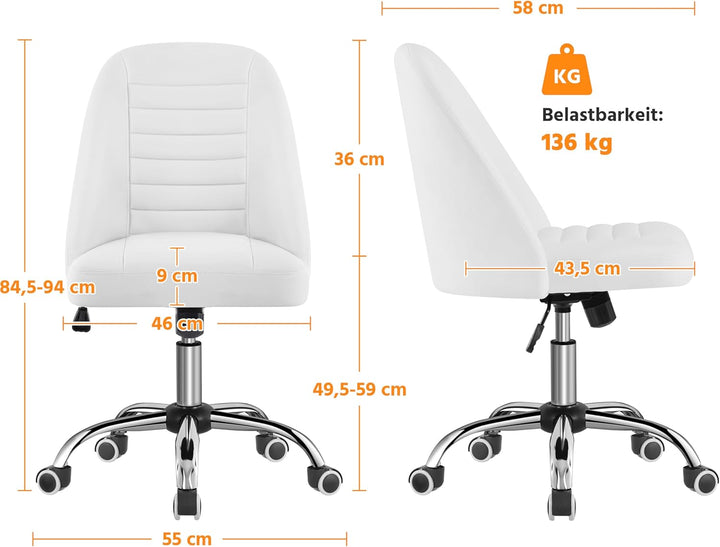 Yaheetech Bürostuhl Schreibtischstuhl Ergonomisch Gepolstert Kunstleder Drehstuhl mit Rollen Arbeits