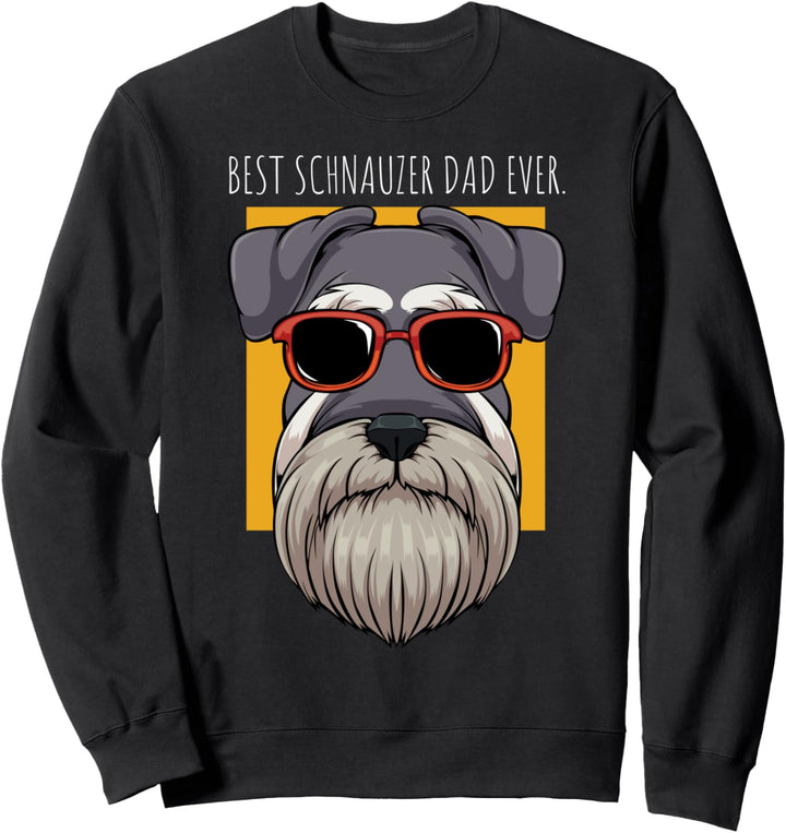 Schnauzer Hund Hunde Besitzer Hundepapa Vatertag Design Sweatshirt