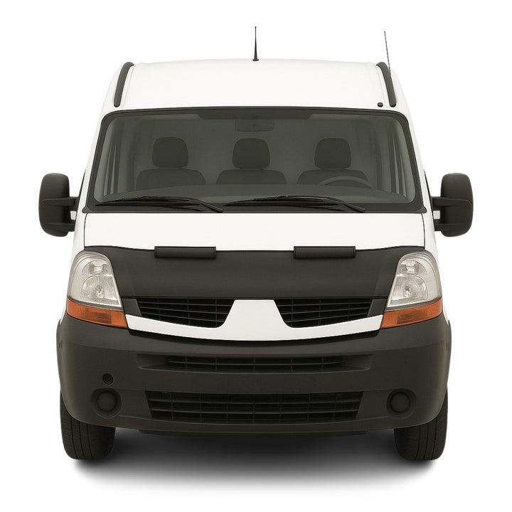 OMAC Haubenbra Steinschlagschutz Bonnet Bra kompatibel mit Renault Master 2003-2010 Schwarz Halb Sch