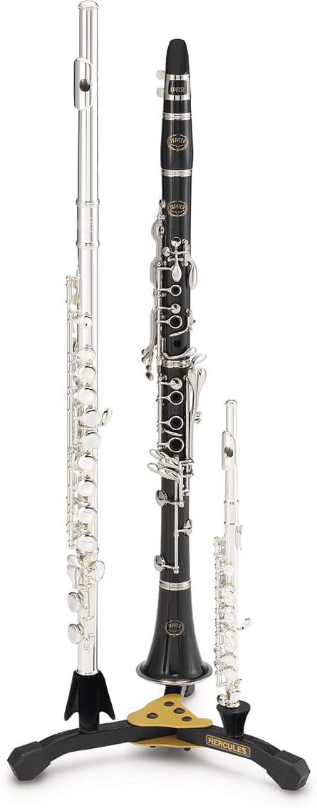 Hercules DS543BB Clarinets/Flutes and Piccolo Stand,Black Single, Single