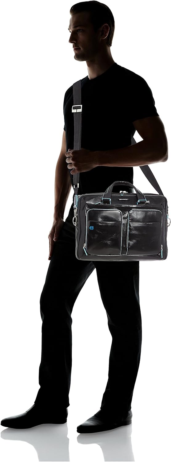Piquadro Blue Square 15 '' Aktentasche mit Laptop-Fach, Schwarz - CA2849B2 Einheitsgrösse Schwarz, E
