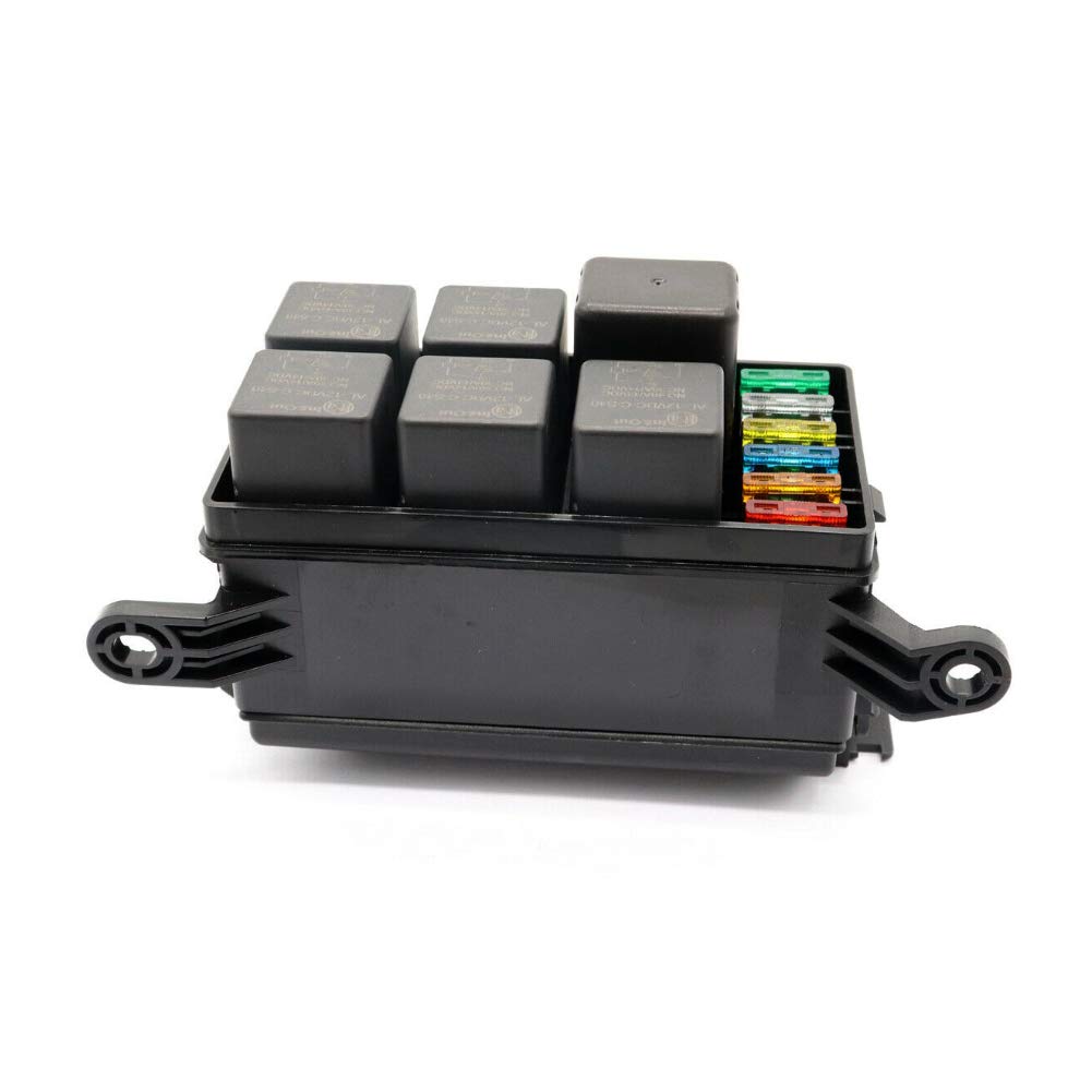 YULLING 6-Wege-Auto-Sicherungsrelaisbox, wasserdicht, ATC/ATO, Flachsicherungshalter, 5-polig/4-poli