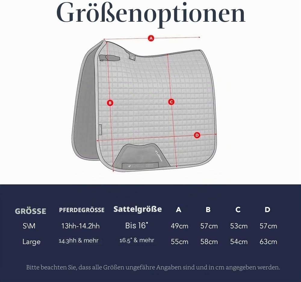 LeMieux X-Grip Silicone Dressage Square Dressurschabracke L Schwarz, L Schwarz
