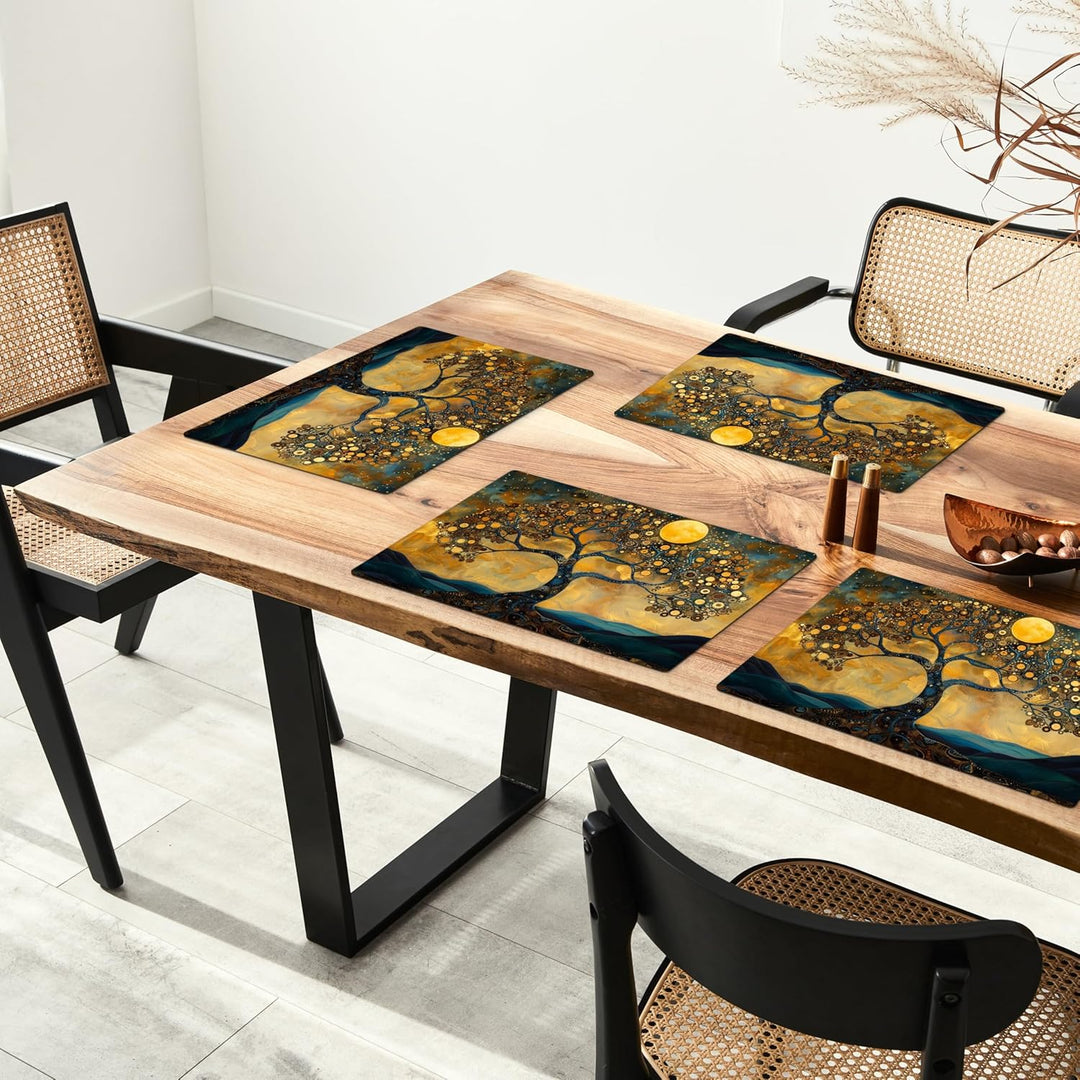 KitchenYeah© Platzsets Abwaschbar 6-Teilig 45x30 cm Tischsets Platzdeckchen rutschfeste Platzset Unt