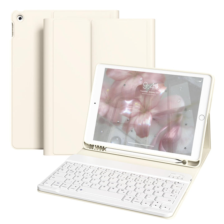 Tastatur Hülle für iPad 10,2 Zoll 9. 8. 7. Generation 2021 2020 2019, Abnehmbarer Bluetooth QWERTZ K