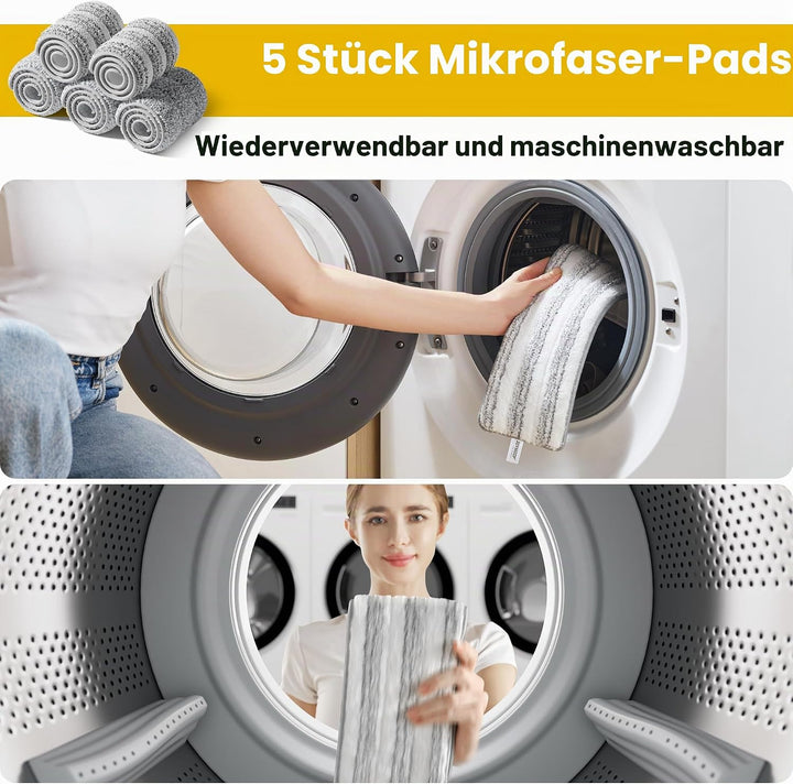 JOYMOOP Strapazierfähige kommerzielle Wischmopps für Bodenreinigung, Nass- und Trockenmopp und Eimer