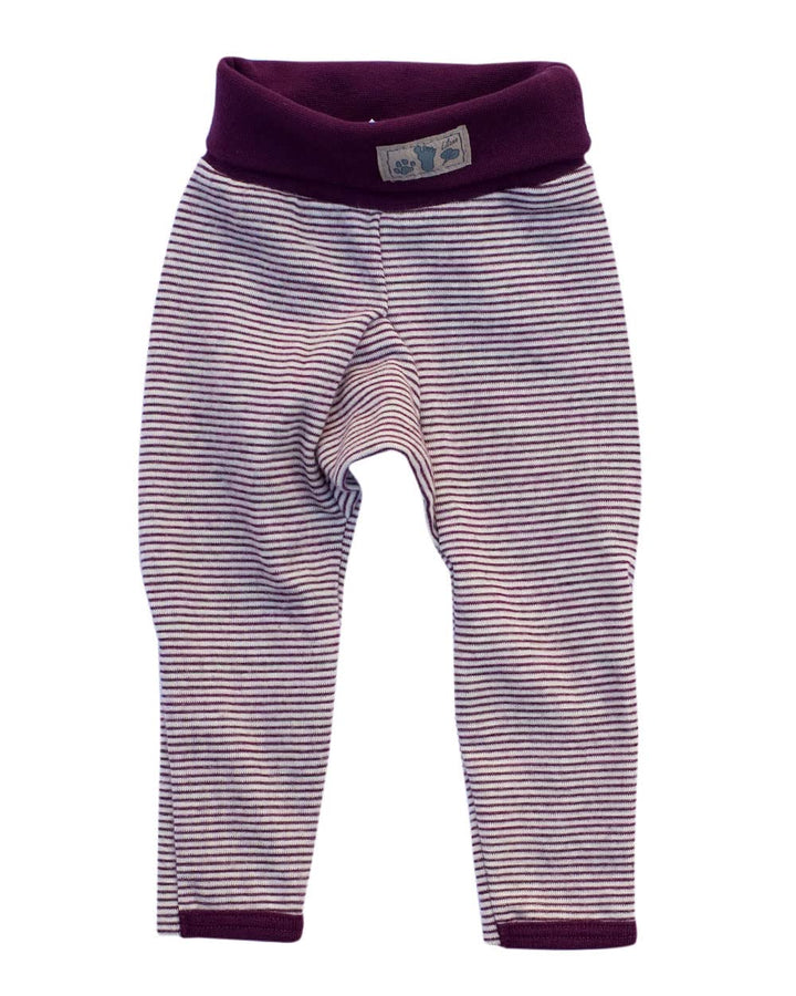 Lilano, Merino Baby Hose Nabelbund mit Umschlag, 70% Wolle (Bio), 30% Seide, 210gr./m² 68 Beere / Na