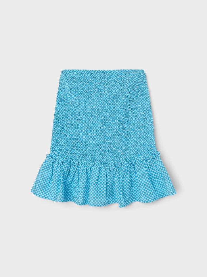 NAME IT Mädchen Nlfeckali Skirt Rock 146 Swim Cap/Checks:swim Cap / Iced Aqua, 146 Swim Cap/Checks:s
