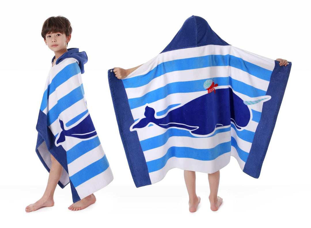 BANGSAUR Kinder-Badetuch mit Kapuze, 100% Baumwolle, 127x 76cm Wickel, Kinder, Kleinkinder, Mädchen,