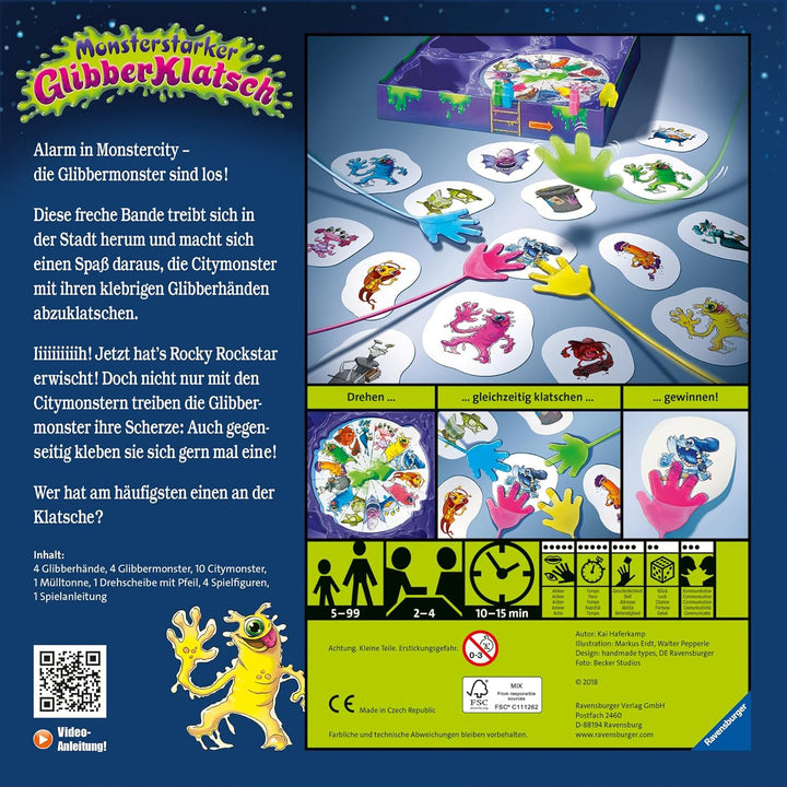 Ravensburger Kinderspiel Monsterstarker Glibber-Klatsch, Gesellschafts- und Familienspiel, für Kinde