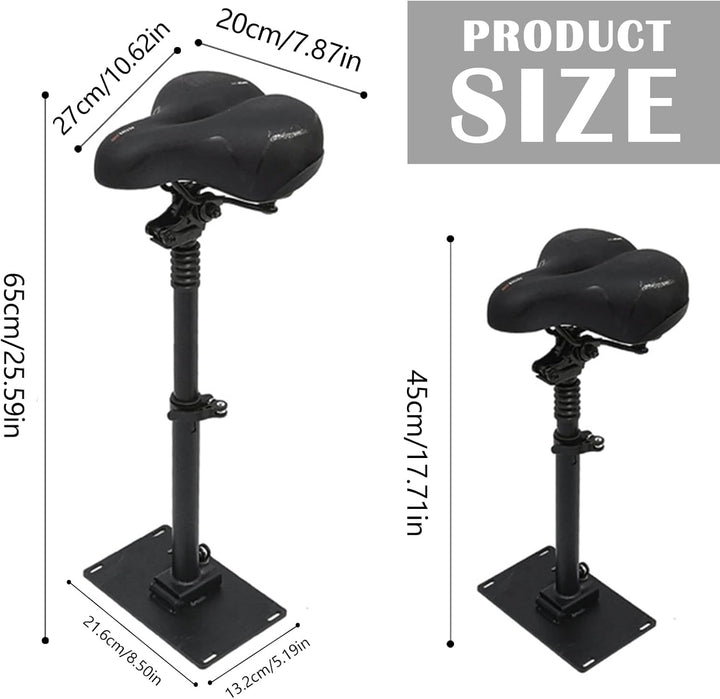 Sitz, Stossdämpfendes Kissen für Ninebot ZT3Pro Elektroscooter, Höhenverstellbar 45-65cm Sitz Klappb