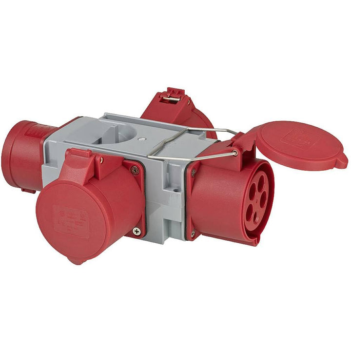 Brennenstuhl CEE Adapter Stromverteiler IP44 (1x CEE Stecker 400V/32A &amp; 3x CEE Steckdosen 400V/32A,