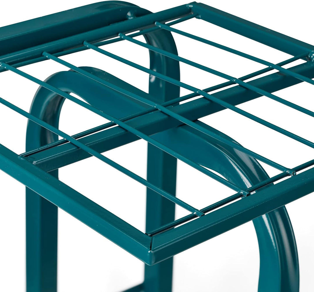 Relaxdays Blumentreppe Metall, 6-stufige Blumenetagere, aussen & innen, HBT 107 x 44 x 24 cm, Pflanz