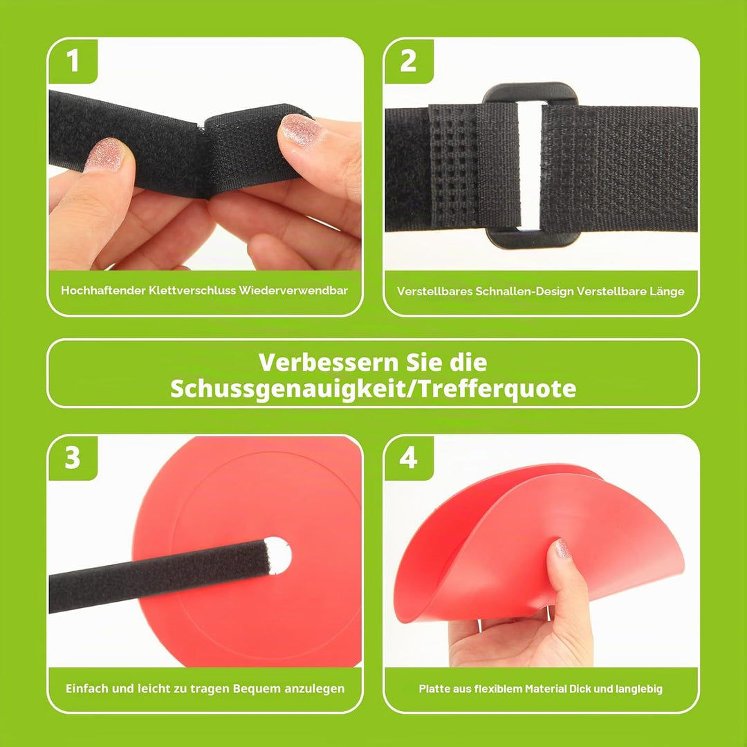 4PCS 15.5cm Target Tor Rundschreiben Torwand für Fussballtor Enthält Zwei 90 cm Lange Kabelbinder fü