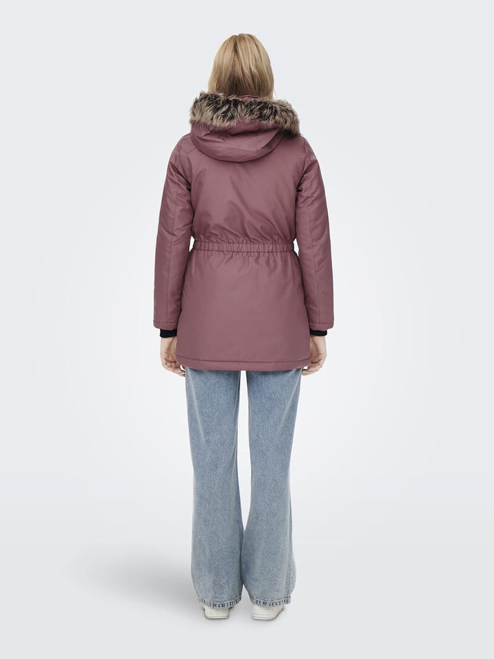 ONLY Damen ONLIRIS FUR Winter Parka CC OTW 15213755 XS Rose Brown, XS Rose Brown