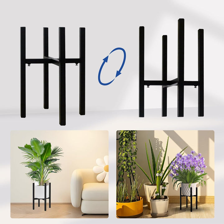 Generisch Blumenständer, verstellbarer Metall Pflanzenständer, Innen und Aussen Wohnzimmer Ecke mit