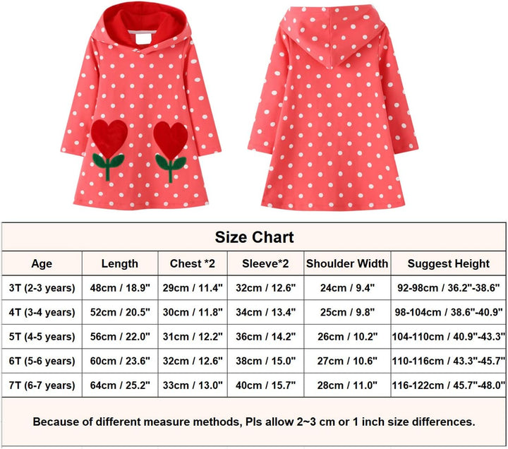 JinBei Mädchen Kapuzenkleid Langarm Kapuzenpullover Baumwolle Pullover Hoodie Sweatshirt Kleid Freiz