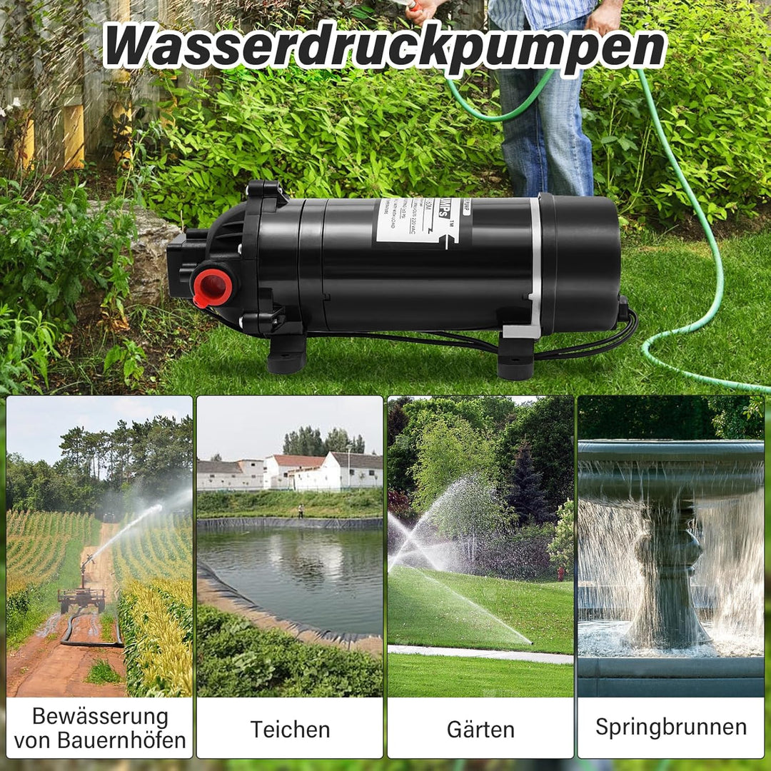 Wassertransferpumpe, 120W 80-90 Psi Gartenpumpen aus Edelstahl tragbare Gartenpumpe Kreiselpumpe Was