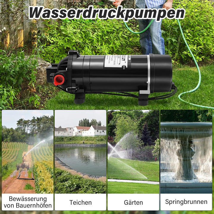 Wassertransferpumpe, 120W 80-90 Psi Gartenpumpen aus Edelstahl tragbare Gartenpumpe Kreiselpumpe Was