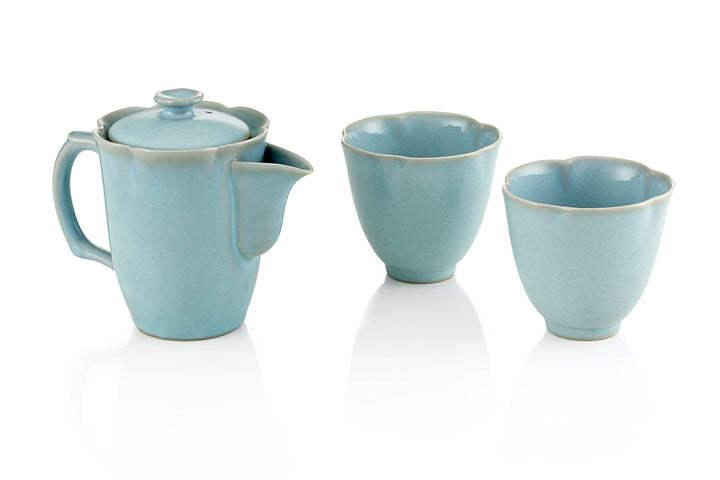 TEA SOUL B6021247 Set Mit Teekanne Und 2 Bechern, blau