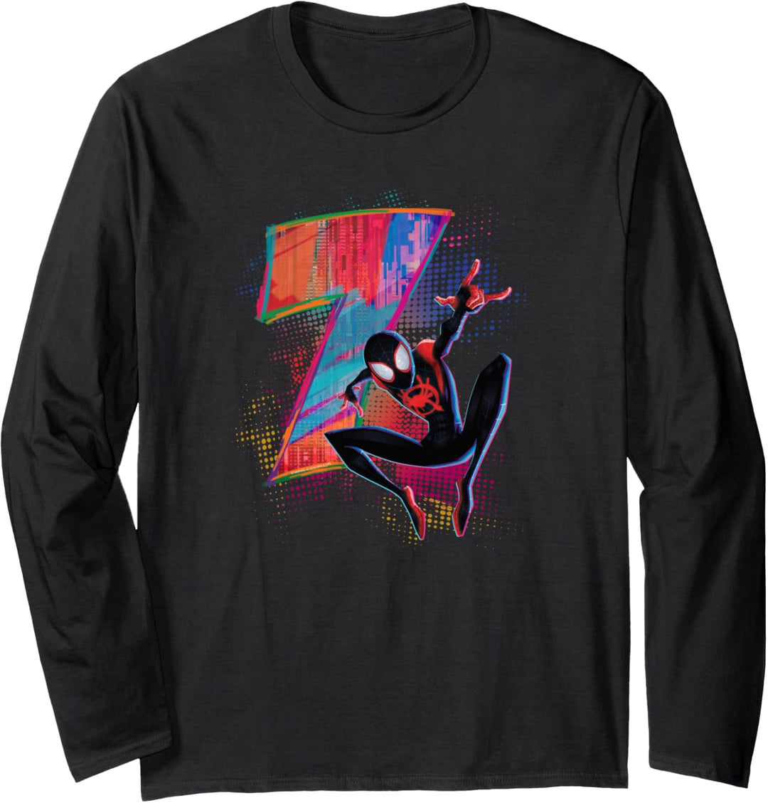 Marvel Spider-Man Miles Morales 7th Birthday Graphic Langarmshirt