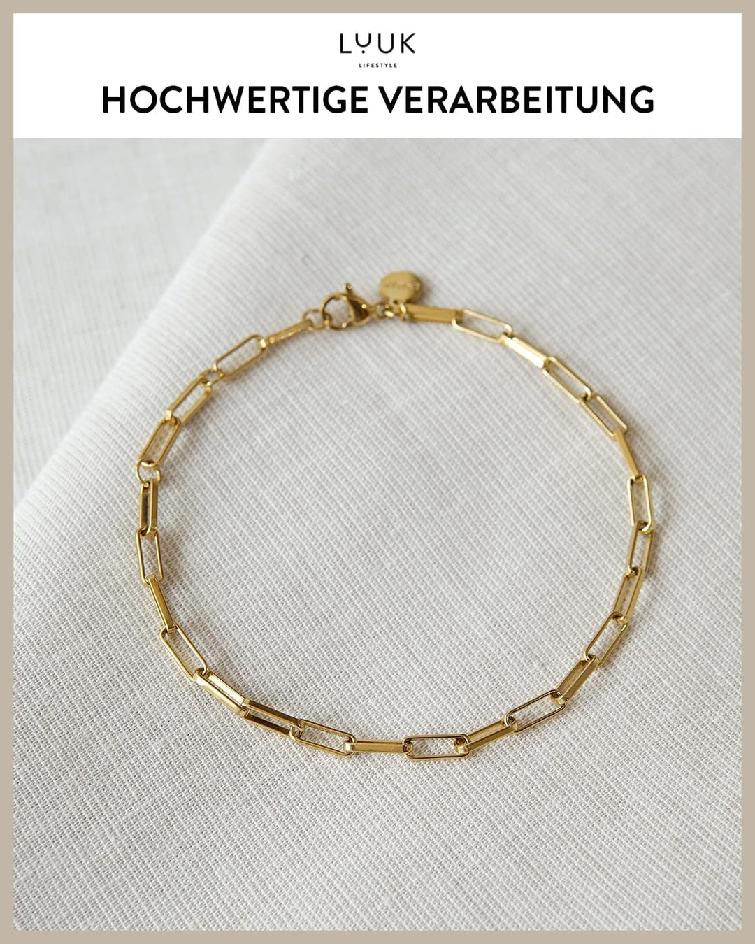 LUUK LIFESTYLE Halsketten, Armbänder und Schmucksets aus Edelstahl, modernes und schlichtes Design,