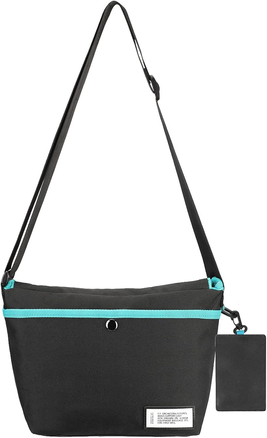 FIREFIRST Hatsune Miku & Kagamine Rin Lens Crossbody Messenger Schultertasche Türkis W33×H23×D13（cm）