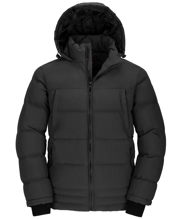 Wantdo Herren Winter Warme Jacke Wasserabweisend Outdoor Jacke Gesteppte Parka Baumwolle Polsterung