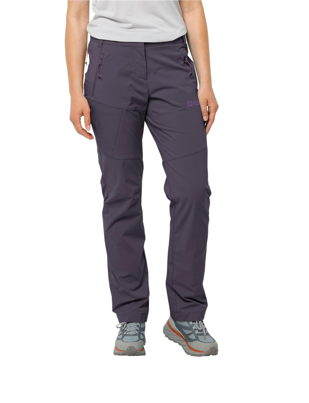 Jack Wolfskin Damen Wanderhose Glastal Pants W 42 Dark Grape, 42 Dark Grape