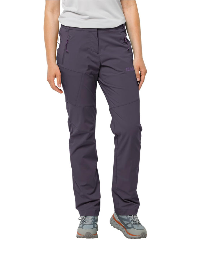 Jack Wolfskin Damen Wanderhose Glastal Pants W 42 Dark Grape, 42 Dark Grape