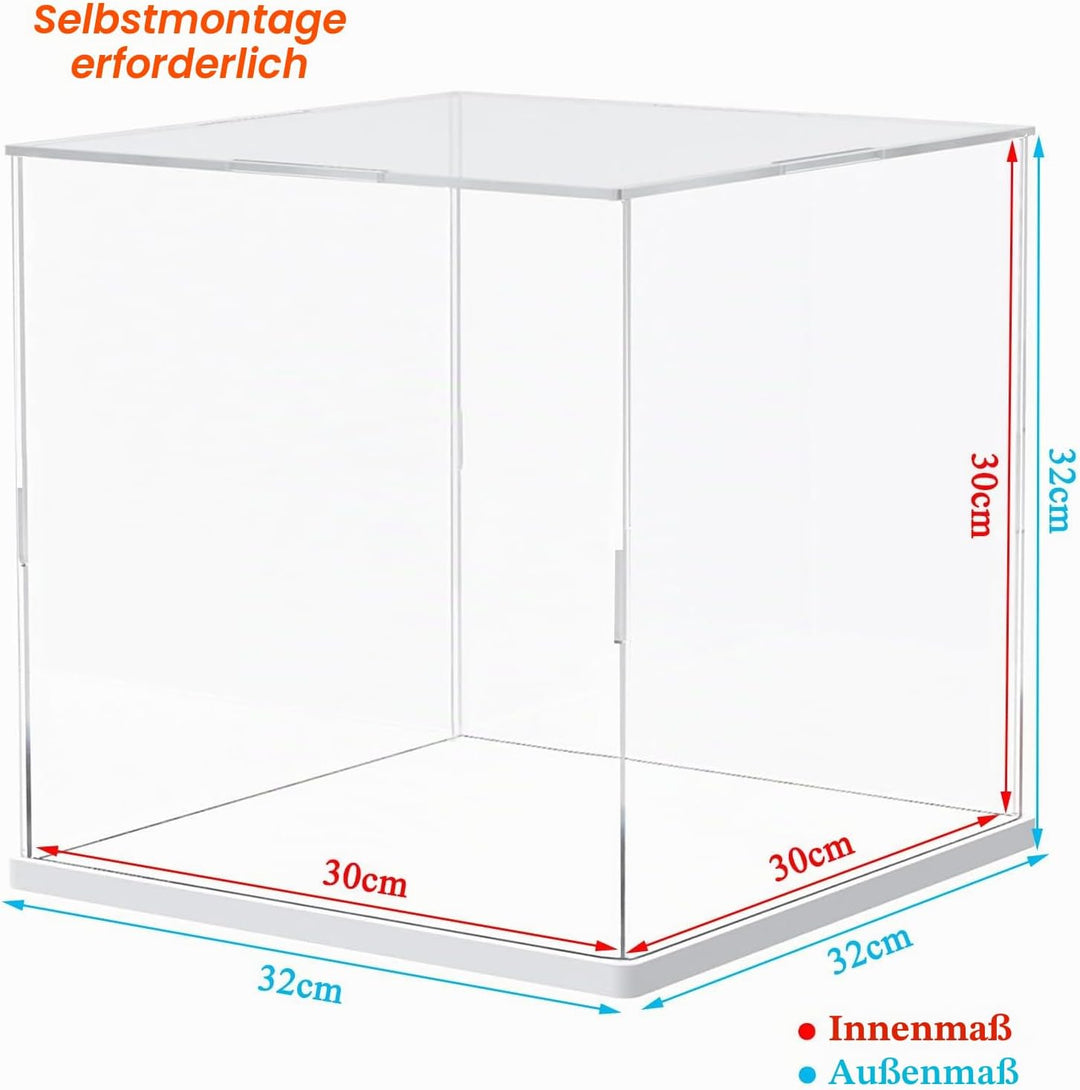 ELEpure Aufbewahrungsbox aus Acryl, transparent, für die LEGO Kollektion, Modellbau, verbesserte Prä