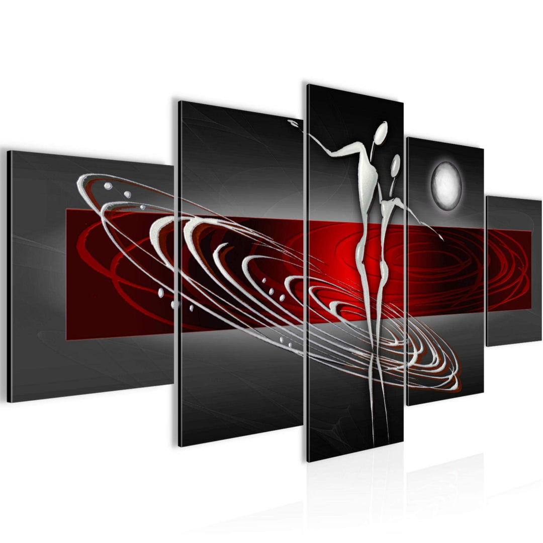 Runa Art Wandbilder Abstrakt Figuren 5 Teilig Bild auf Vlies Leinwand Deko Wohnzimmer Schlafzimmer L