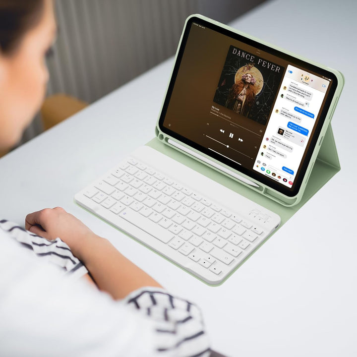ZOPSGYU Hülle mit Tastatur für iPad A16 11. /10.Generation 11/10,9 Zoll 2025/2022, QWERTZ Layout Key