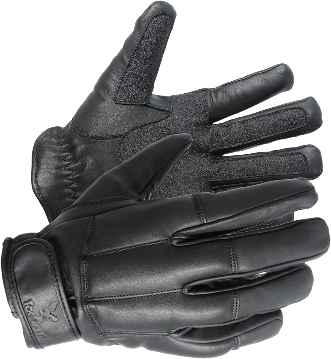 TacFirst SECURITY Quarzhandschuhe H004, schnitthemmende Quarz-Sand echtleder Security Handschuhe L (