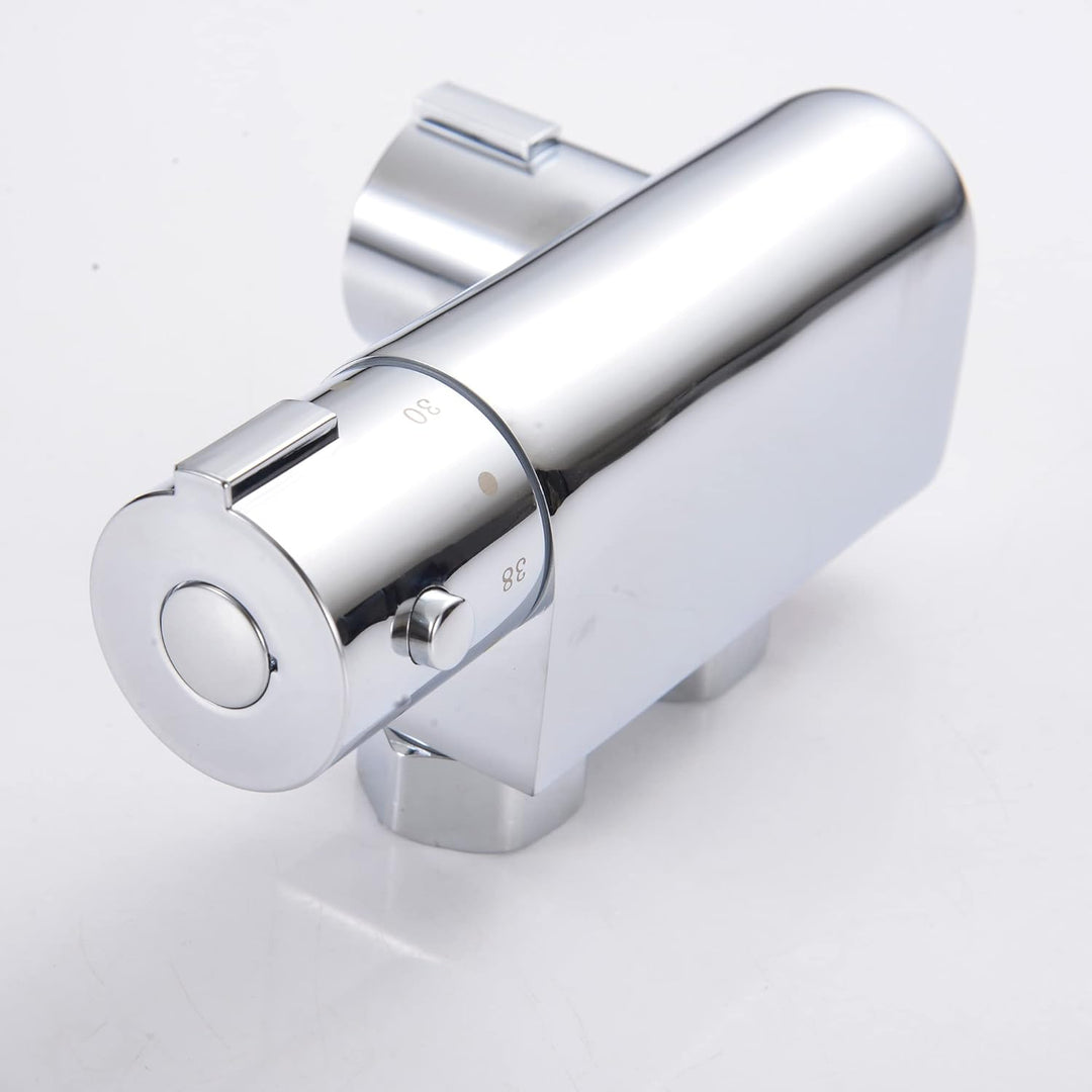 Thermostatdusche aus Chrom-Messing, All-in-One-Set | Muslimisches Bidet Shattaf Duschkopf | Hygiene
