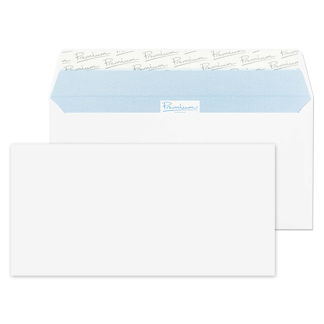 Blake Premium Office 32215 Briefumschläge Haftklebung Ultra Weiss DL 110 x 220 mm - 120g/m² | 500 St