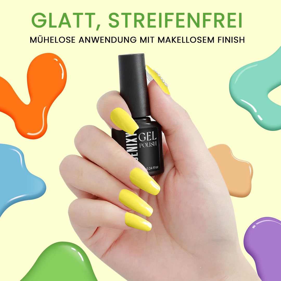 U V Nagellack Set, Phoenixy Nagelset Gelnägel Starterset mit 48W U V/LED Nagellampe 54 Farben Gelnäg