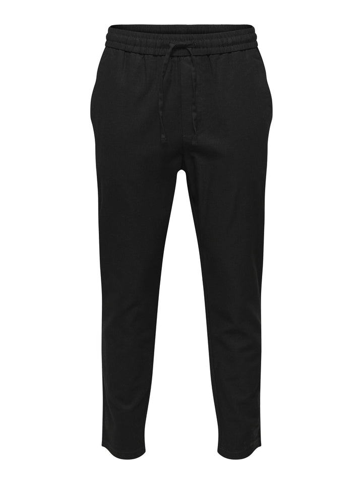 ONLY & SONS Male Jogginghose Verjüngt Mid Rise Hose XS Schwarz, XS Schwarz