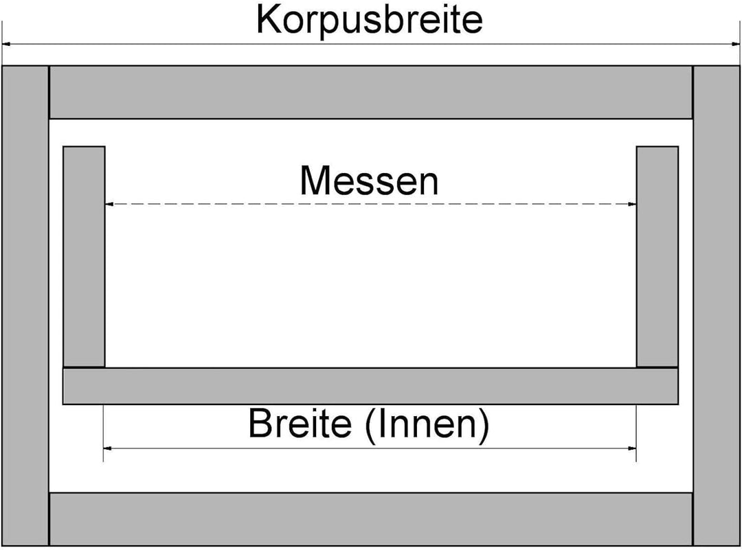 Orga-Box Junker Slim Besteckeinsatz 725 x 476 mm Lavagrau mit Perlstruktur für 80er Schränke Küchen