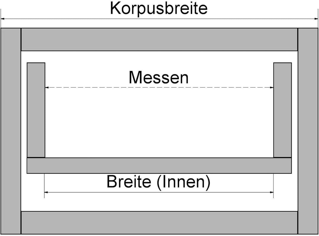 Orga-Box Junker Slim Besteckeinsatz 1125 x 476 mm Lavagrau mit Perlstruktur für 120er Schränke Küche
