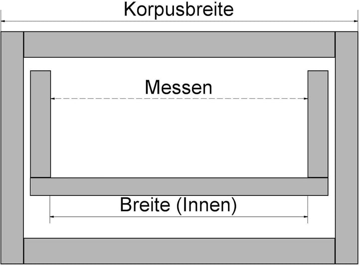 Orga-Box Junker Slim Besteckeinsatz 1125 x 476 mm Lavagrau mit Perlstruktur für 120er Schränke Küche