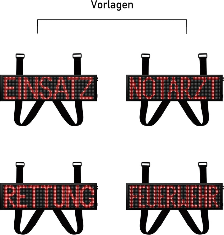 LED Frontwarnsystem | Einsatzschild | Multicolor WiFi - Android und iOS App - Handygesteuert - Dacha