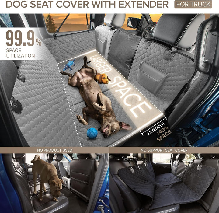 XL LKW-Rücksitzverlängerung für Hunde, grosse harte Unterseite, Hundeautositzbezug für Rücksitz, rob