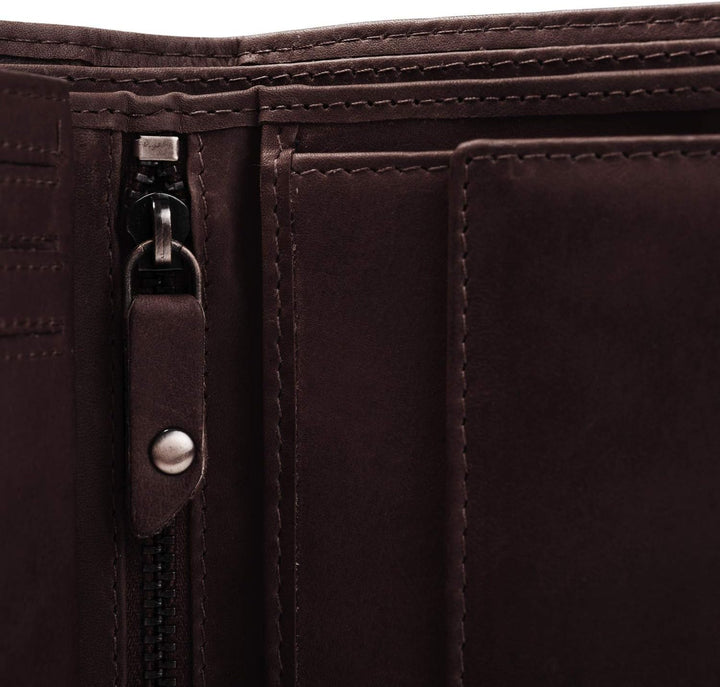 The Chesterfield Brand Leder Portemonnaie Braun Ruby RFID Safe
