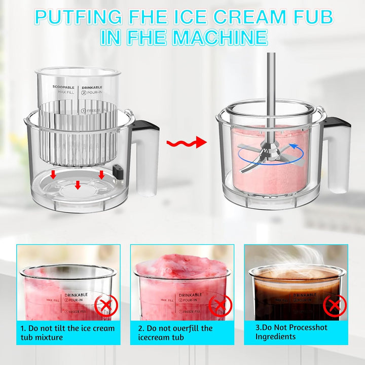 4 Stück 24oz Creami Behälter, Kompatibel mit NC500 NC501 Series, BPA-Frei & Spülmaschinenfest, Cream