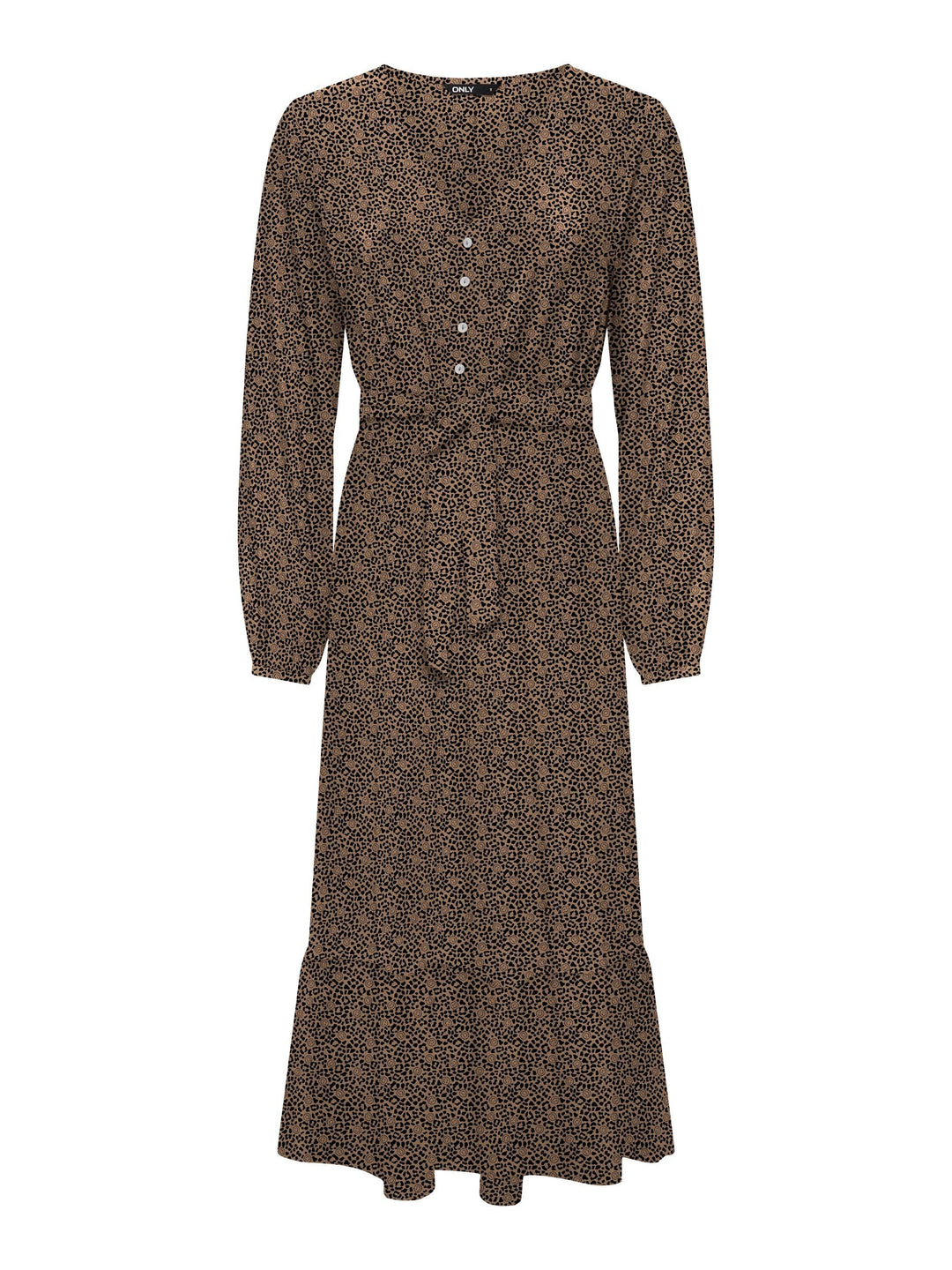 ONLY Onlnova Life L/S Amy Long Dress AOP Toasted Coconut/453 Cosy S Toasted Coconut/453 Cosy, S Toas