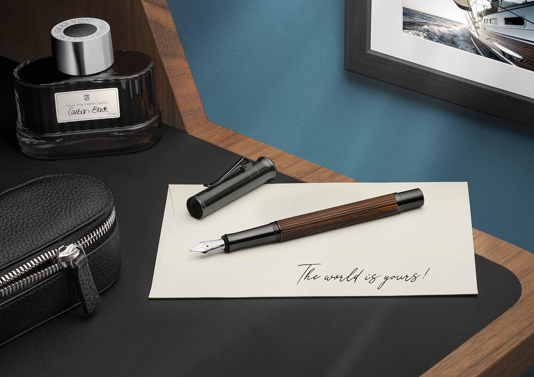 Graf von Faber-Castell 145741 - Füllfederhalter Classic, Macassar, Federbreite F