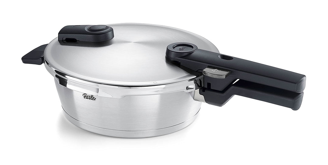 Fissler Vitaquick Premium/Schnellbratpfanne (2,5 L, Ø 22 cm) Edelstahl-Schnellkochtopf, 2-Garstufen,