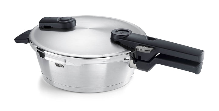 Fissler Vitaquick Premium/Schnellbratpfanne (2,5 L, Ø 22 cm) Edelstahl-Schnellkochtopf, 2-Garstufen,